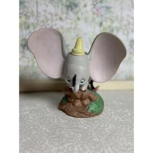 Vintage Disney Dumbo & Crows Figurine – Resin Tree Stump Scene, Rare